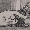Alan Mackay - Woman Drying Her Hair (after Egon Schiele)